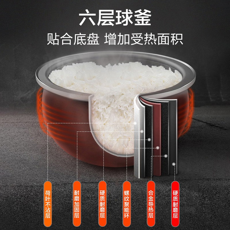 苏泊尔生活电器旗舰店苏泊尔球釜电压力锅小型家用3L大容量双胆高压锅智能多功能全自动1