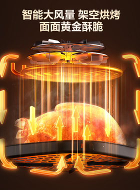 苏泊尔6L可视窗免翻面空气炸锅