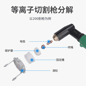 安德利等离子切割机LGK160/200水冷割枪数控配件直柄割枪割把割炬