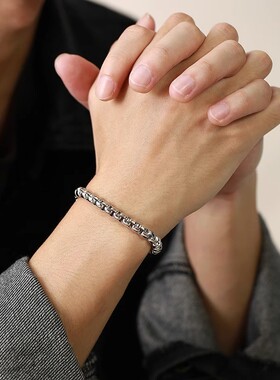 2026欧美跨境钛钢复古色手链男个性百搭高级感配饰年新款工厂直销