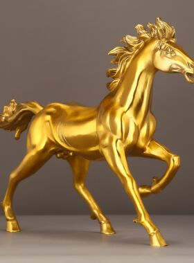 2026千里马摆件马到成功将军马摆件工艺品家居书架客厅办公室铜装