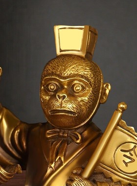 2026铜瑞祥马上封侯摆件纯铜马到成功生肖马铜猴子家用书房办公室