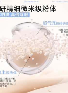 目颜气垫霜清透水润遮瑕保湿持妆