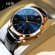 Nuevo reloj iw de cuero de moda para hombre.