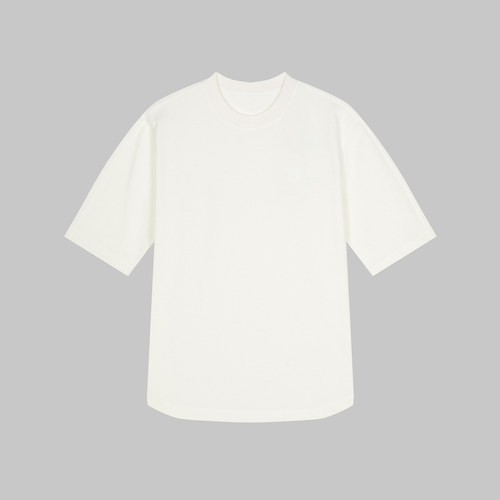 速写奥莱outlets男装秋冬新品短袖重磅T恤宽松圆领纯色简约日常 - 图3
