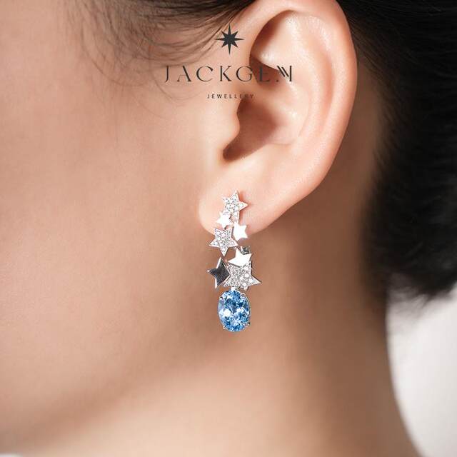 Fashionable and versatile! Popular design aquamarine jewelry!