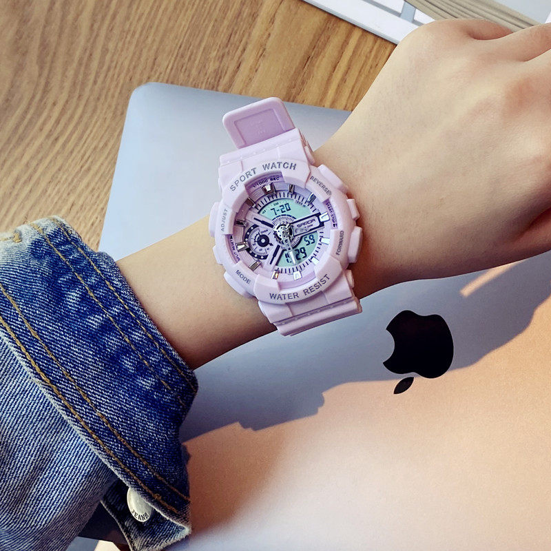 运动电子表男学生潮流女简约气质风 雅述国产腕表