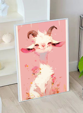 丙烯diy数字油画手绘画画装饰画