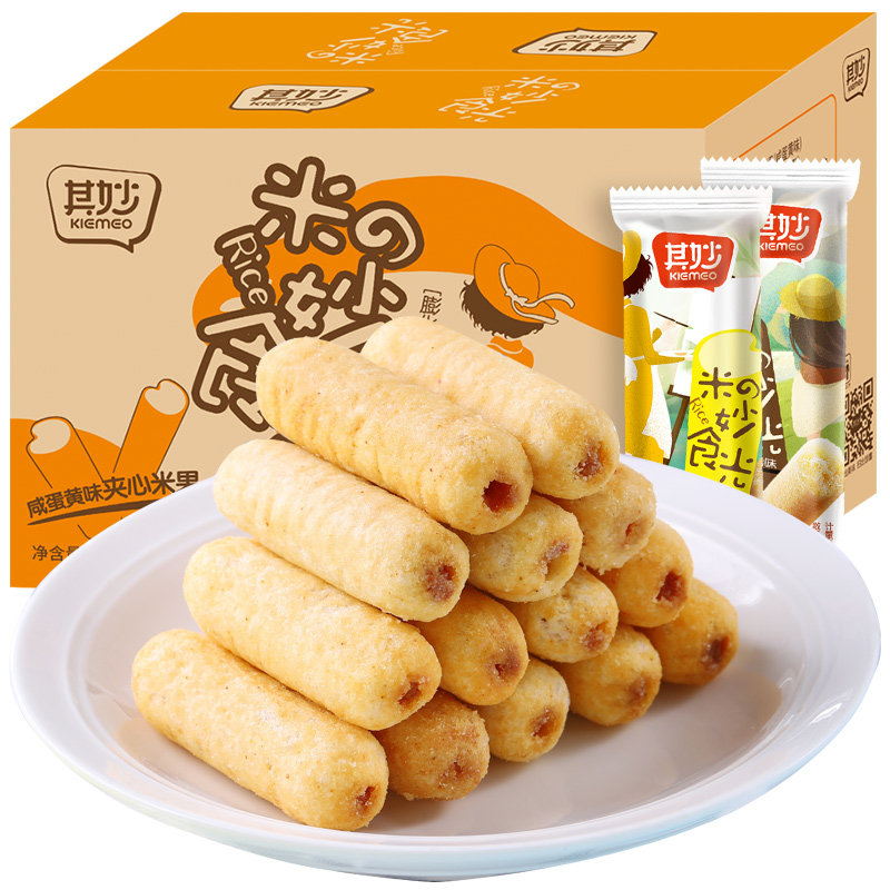 主播推荐米果卷能量棒早餐耐大礼包 kiemeo膨化食品