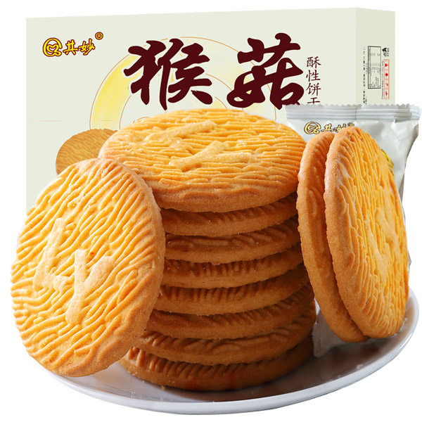 休闲食品整箱1kg早餐饼干无蔗糖 kiemeo酥性饼干
