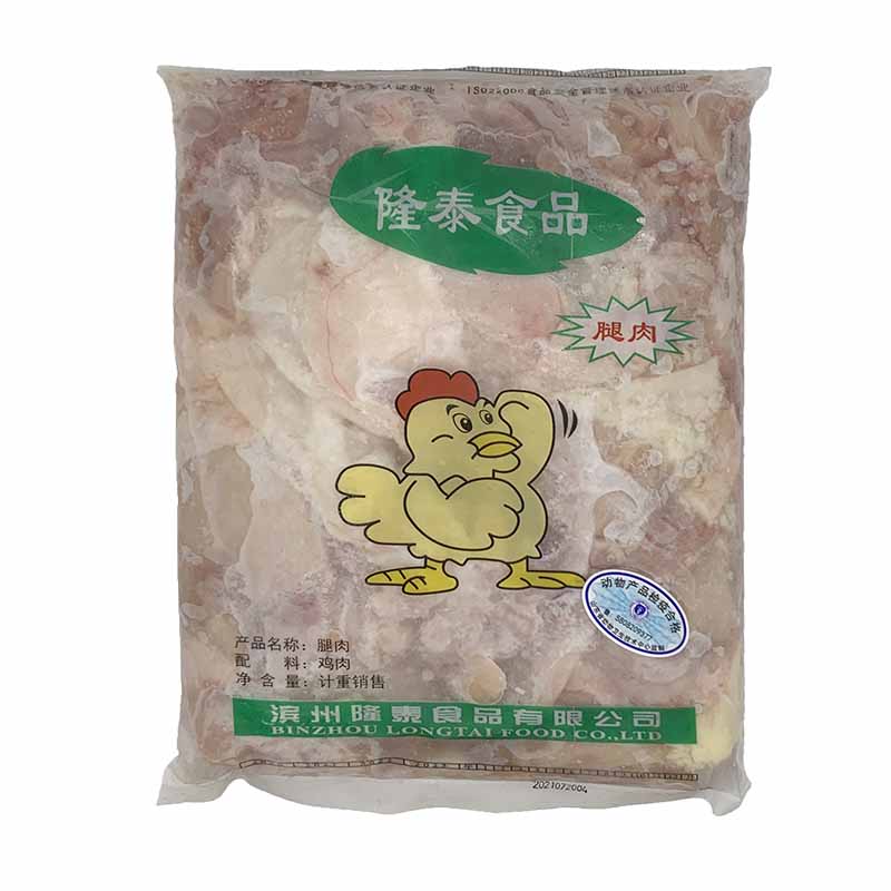 隆泰带皮去骨鸡腿肉冷冻腿排毛毛肉中西餐原料鸡扒肉2kg/包包邮-图3