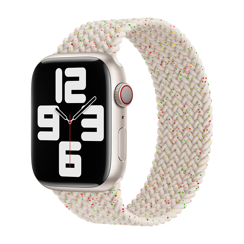 巴鲁斯iWatch表带苹果手表表带AppleWatch7编织watchs7星光色s7单圈s6女款watchse夏天se运动iphonewatch高级 - 图0