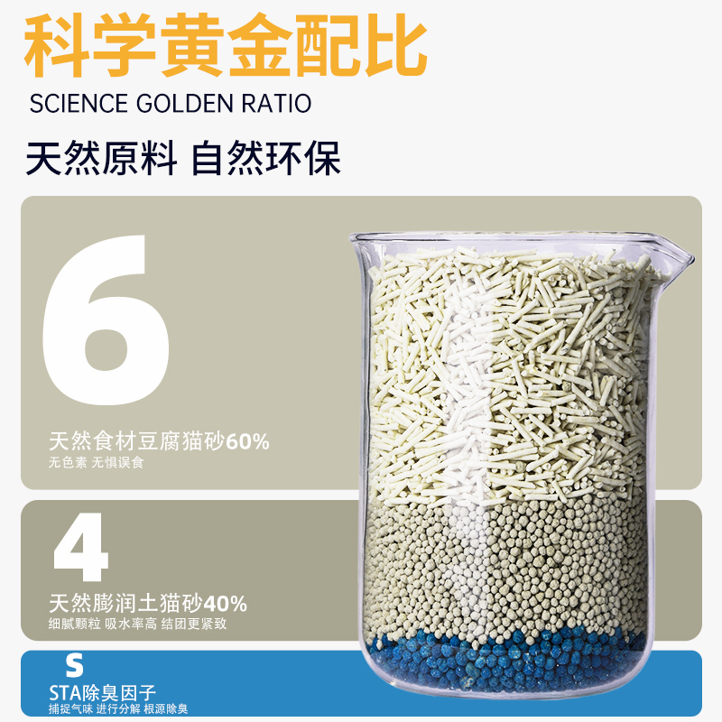 坦克小希经典除臭猫砂净尘速溶豆腐膨润土成幼猫砂2.6kg