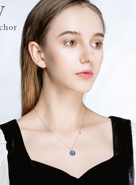 ins不掉色梦幻小众吊坠月亮项链