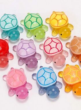 新款夜光小乌龟树脂摆件奶油胶配件diy海龟叠叠乐汽车装饰玩具