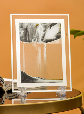 原创镜面3D动景流沙画摆件家居客厅装饰礼物可DlY工艺品