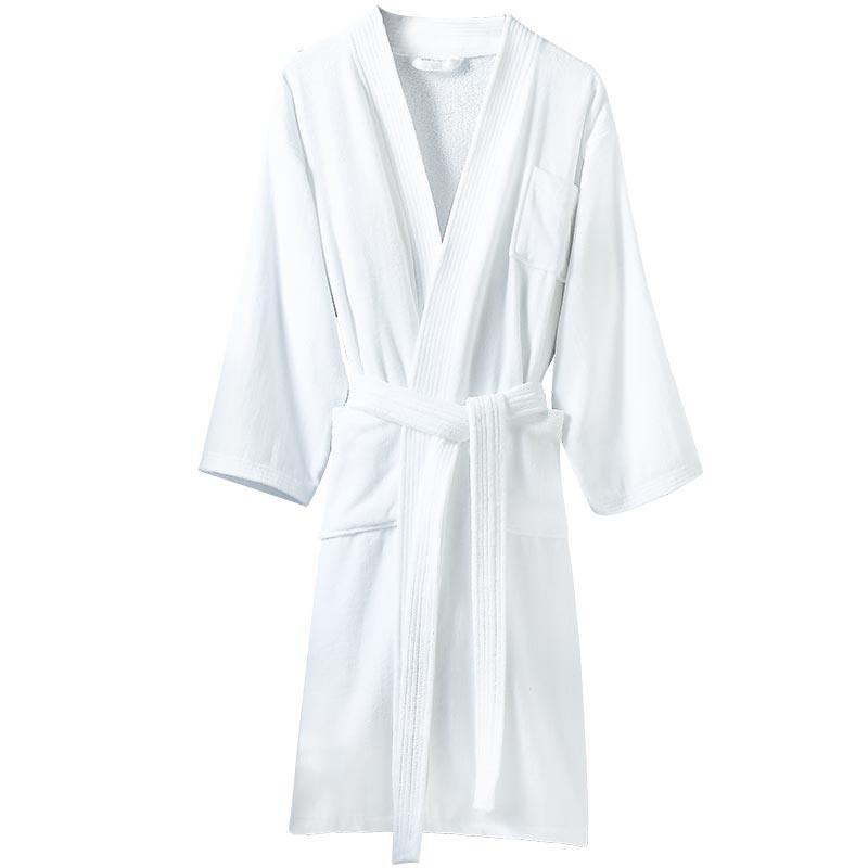 纯棉女长款酒店情侣款一对浴袍 素鸯睡袍/浴袍