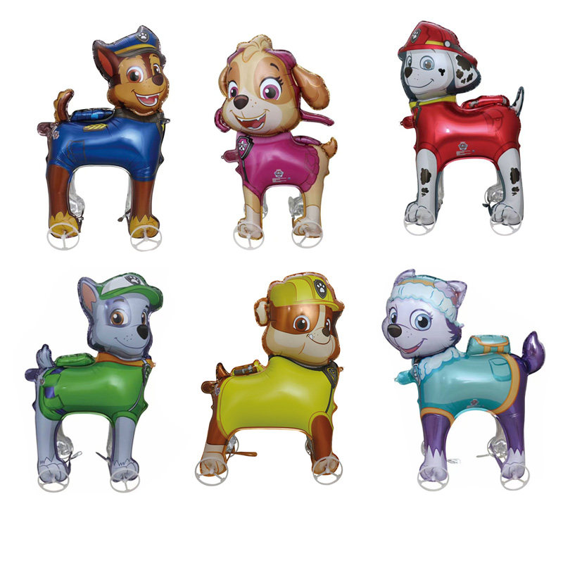 带轮走路汪汪队狗狗铝膜气球卡通阿奇天天儿童生日周岁场景装饰,淘宝优惠券,粉丝福利购,淘宝优惠卷