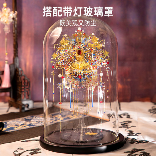 艺模凤冠金属拼图立体国风拼装模型成人制作diy手工新婚礼物积木 - 图1