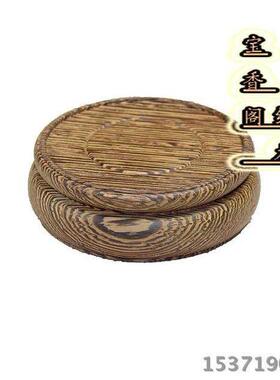 2026红木圆形底座石头摆件奇石茶壶盆景花瓶花盆香炉佛像木质实木