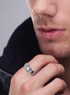 2025七尚泰银复古北欧陨石开口戒指男七海之戒轻奢小众送男友生日