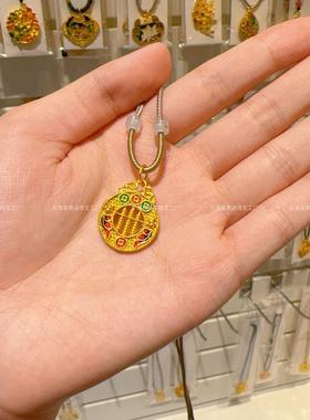 2025镀真金强保色古法沙金罗盘算盘毛衣链项链百搭时尚送礼物
