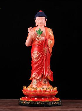 2026东方三圣佛像 药师佛 日光月光菩萨树脂彩绘居家摆件工艺品