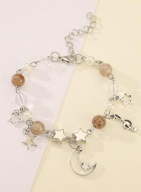 2025欧美ins镂空星球月亮情侣手链好朋友闺蜜手链y2甜酷百搭跨境