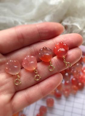 2025一世长安南红玛瑙柿子蜜桃柿柿如意猫爪橙子吊坠项链小提溜挂