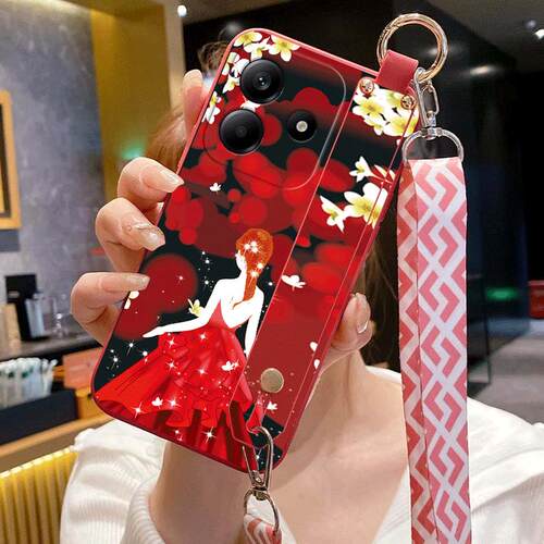 适用于红米Note15手机壳腕带支架Note14防摔Note13手绳Note12可爱Note11pro软胶Note10pro硅胶Note9 4G潮女 - 图0