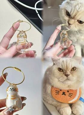 透明猫毛收纳挂件猫毛发收集器