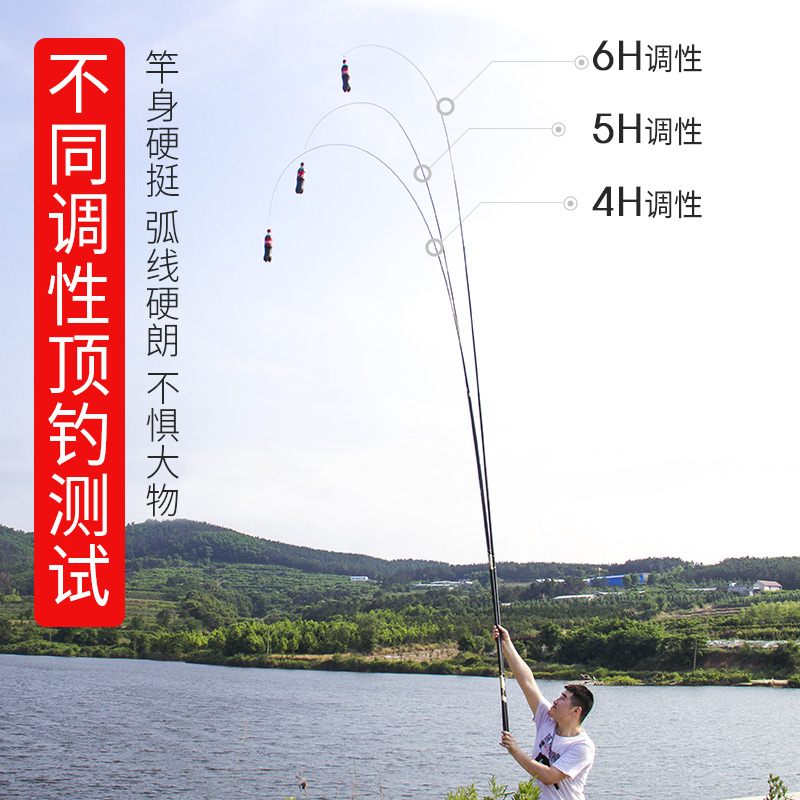 【99新 无售后】创威潜龙在渊钓鱼竿碳素28调鲫鲤台钓手竿超轻硬 - 图2