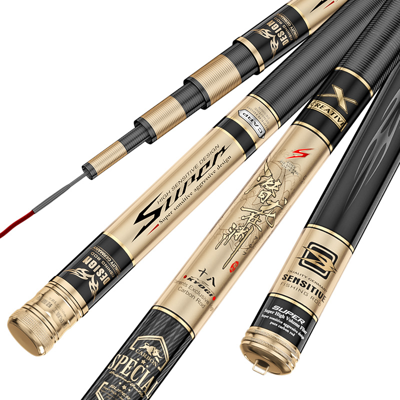 【99新 无售后】创威潜龙在渊钓鱼竿碳素28调鲫鲤台钓手竿超轻硬 - 图3