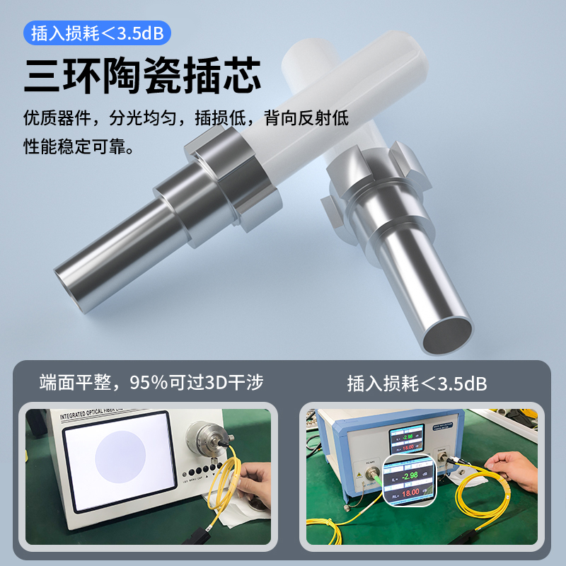 烽火天橙一分二分光器电信级1比2/1分2/1分4/1分8光纤分路器SC/FC接口1:2尾纤式拉锥式分线器联通移动电信 - 图2