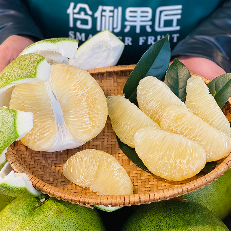 顺丰包邮4个礼盒装泰国进口白糖柚青柚新鲜水果青皮柚子蜜柚金柚_虎窝淘