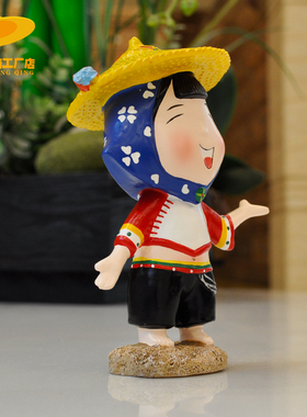 Q版惠安女摆件泉州厦门特色伴手礼家居装饰品旅游纪念树脂工艺品