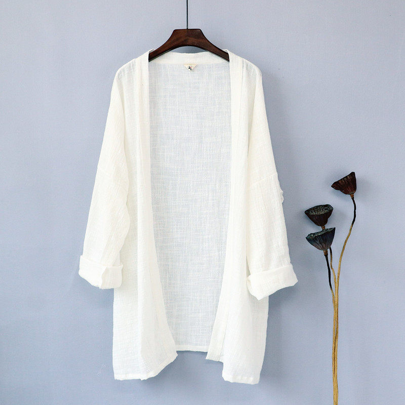 春夏棉麻防晒衫外禅意茶服文艺披风 意梵狼风衣
