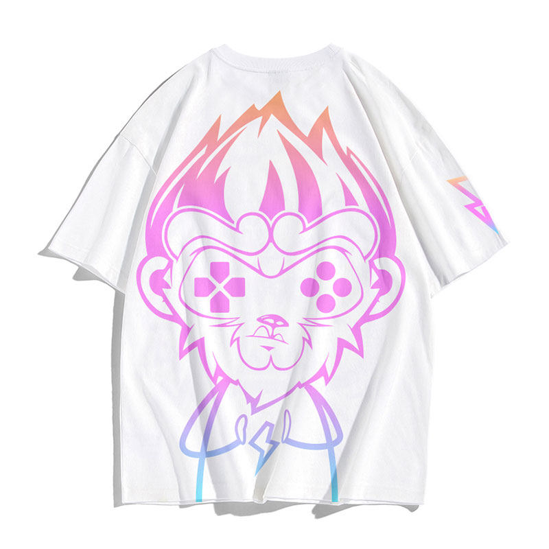 爱戏游猴子短袖ins超火潮牌夏t恤 爱戏游T恤