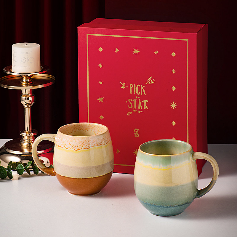 联合逸品高级感新婚礼物送新人定制情侣马克杯一对送闺蜜结婚礼盒