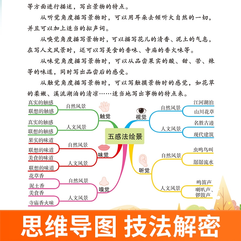 2024新版五感法写作文人教版一二三四五年级看图写话小学生作文书 - 图1