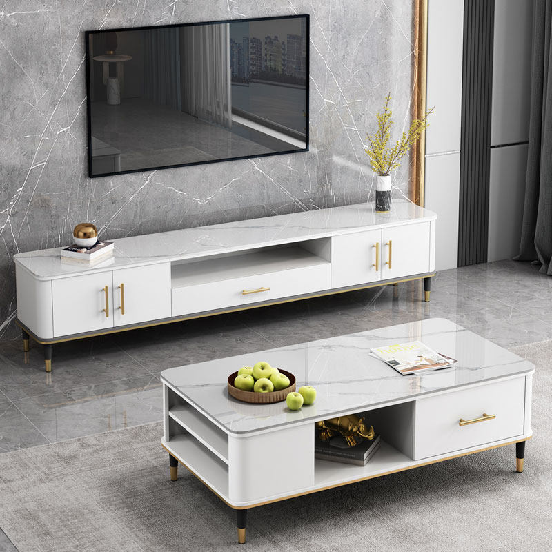 岩板现代简约北欧轻奢客厅电视柜子 新椅达家居电视柜