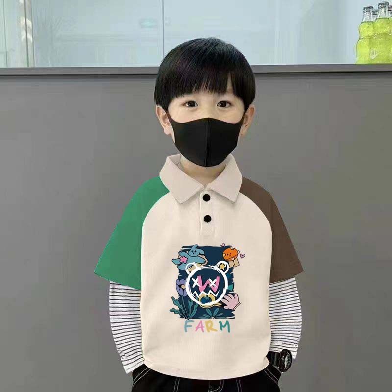 100%纯棉男童POLO长袖T恤2026春秋新款中大儿童宝宝洋气打底上衣,淘宝优惠券,粉丝福利购,淘宝优惠卷