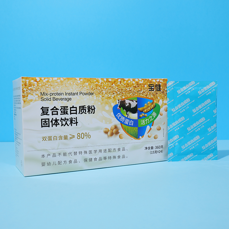 宝健蛋白粉复合蛋白质粉固体饮料15g24袋蛋白粉360g盒装正品乳清 - 图1