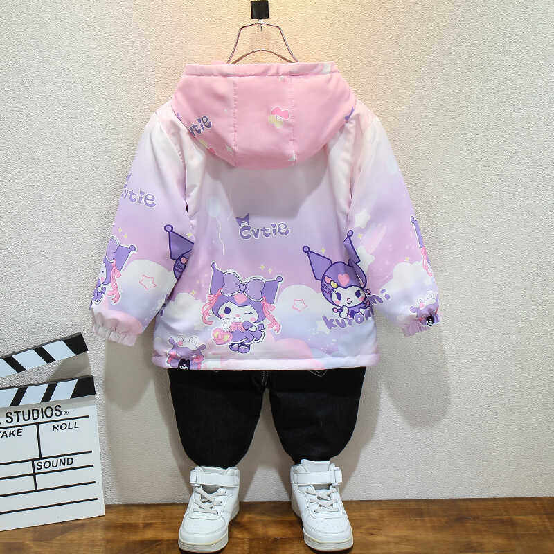 酷乐米加绒外套2025新款儿童韩版库洛米冲锋衣中大童女孩夹克上衣,淘宝优惠券,粉丝福利购,淘宝优惠卷