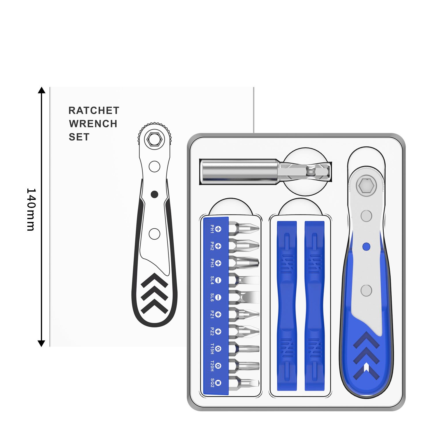 新款套筒螺丝批一字十字六角扳手棘轮螺丝刀家具电器维修工具起子 - 图3