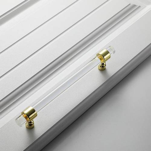 透明亚克力拉手衣柜柜门橱柜抽屉鞋柜门把手黑色单孔拉手定制 - 图3