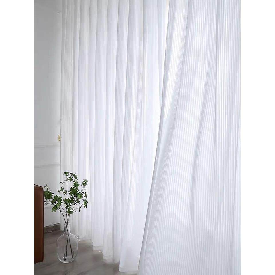 百叶纱窗帘纱帘透光不透人梦幻白纱帘竖条纹客厅窗帘成品隔断纱帘,淘宝优惠券,粉丝福利购,淘宝优惠卷