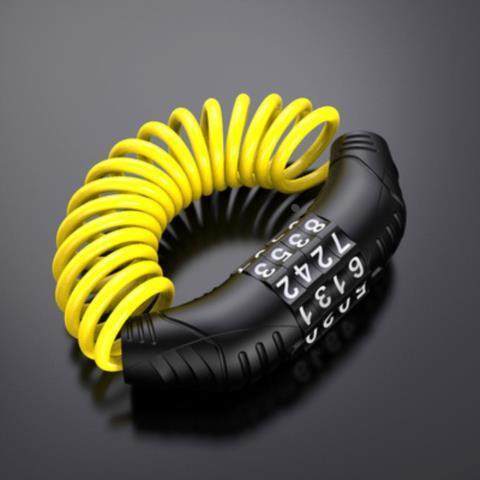 山地自行车锁头盔锁防盗锁摩托车电动车锁便携式钢丝锁钢缆密码锁,淘宝优惠券,粉丝福利购,淘宝优惠卷