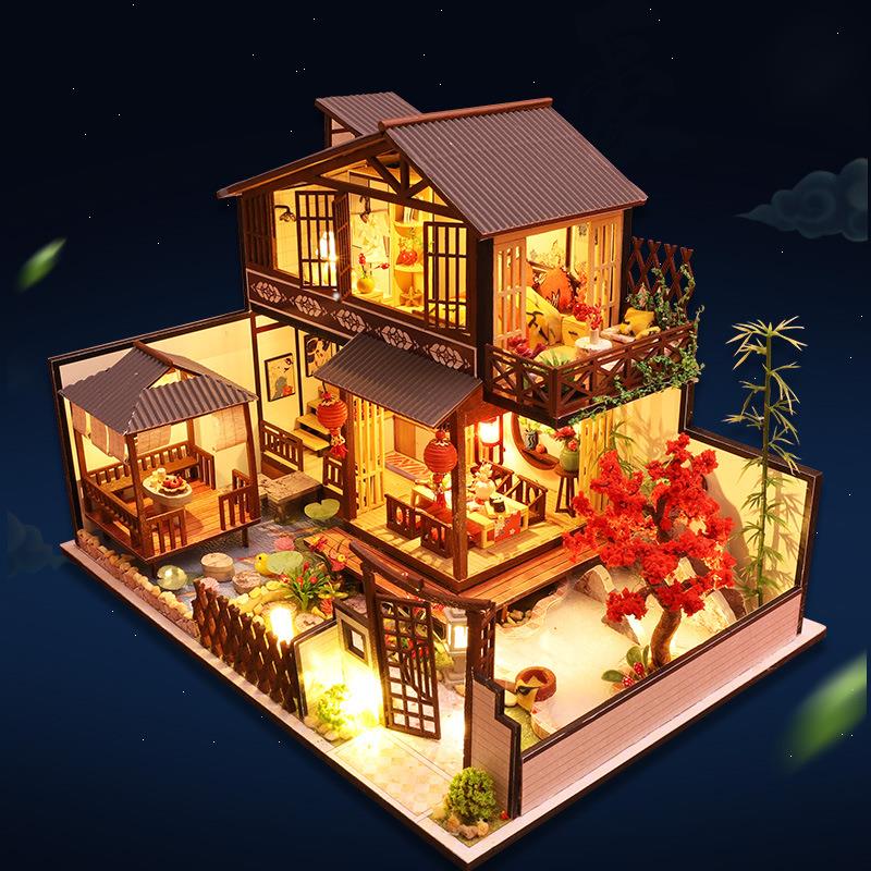 创意中国风diy小屋林栖谷居木质手工拼装大型别墅阁楼女生日礼物