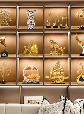 新中式摆件禅意高端玄关客厅酒柜家居软装饰品样板间博古架工艺品